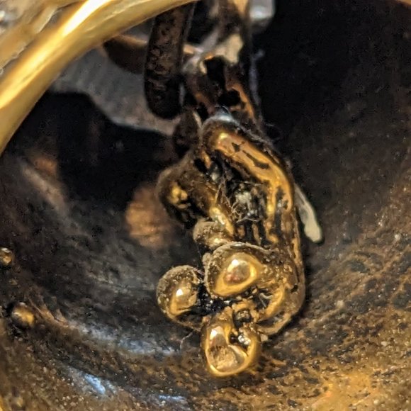 Artisan Handcrafted VTG Daniel Riccio 1984 Bronze Bears Bell. Calling collectors - Picture 8 of 16